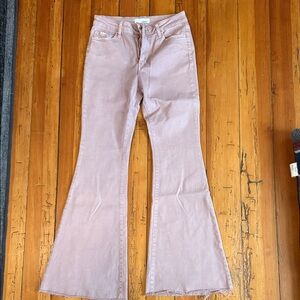 VERVET BY FLYING MONKEY Dusty Pink Flare Jeans